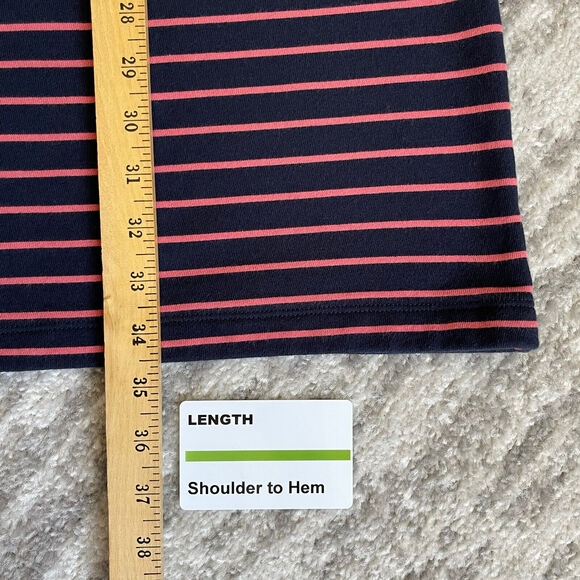 J.Jill Turtleneck Sweater Dress Women Size‎ M Purple Stripe Pockets Stretch - Picture 10 of 12